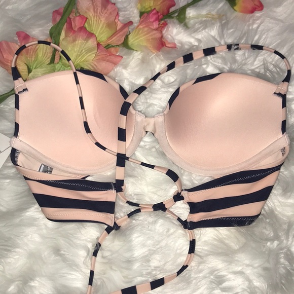 Aerie Stripe Pink and Blue Bikini Top - Picture 2 of 5